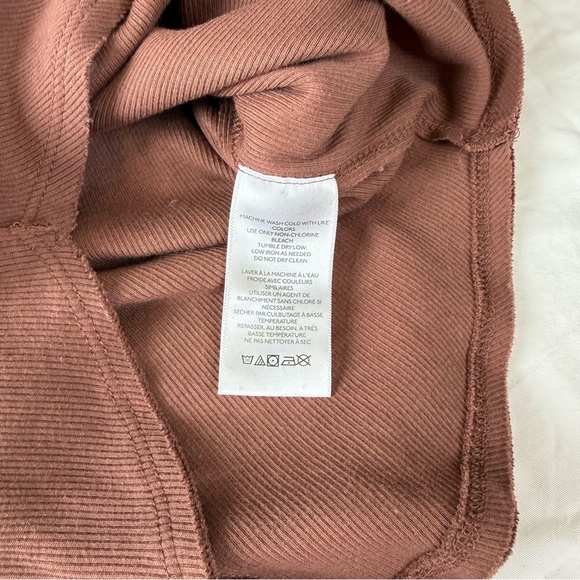 We The Free by Free People Brown Ribbed Tank Top Size Medium Sleeveless Stretch - Picture 5 of 7